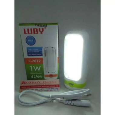 LUBY L 7677 LAMPU EMERGENCY SENTER 1 WATT PUTIH 4 JAM