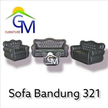 Sofa Bandung 321 / Sofa Bagus Murah / Sofa Kancing / Sofa kulit Sintes