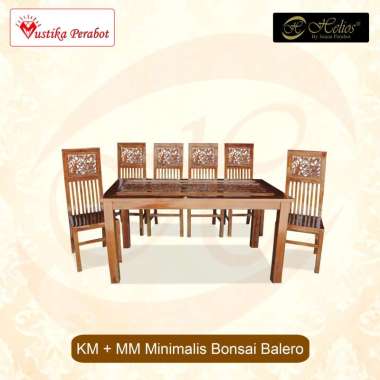 Meja Makan + Kursi Makan Minimalis Bonsai Balero Helios