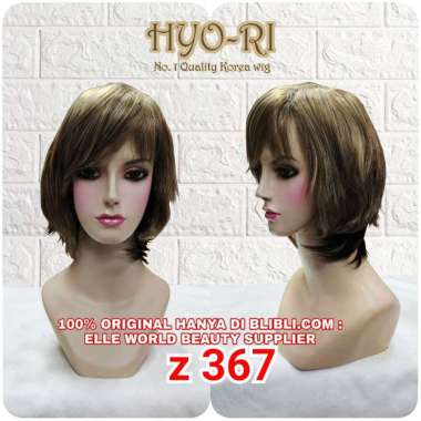 RAMBUT PALSU FULL WIG WANITA PENDEK LURUS DIATAS BAHU PIRANG PONI SAMPING MODEL STYLE KOREA Z367