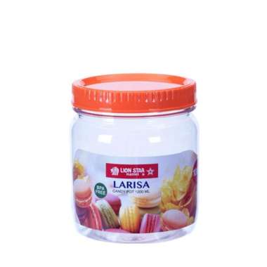 LARISA CANDY POT 1200 ML TRANS LION STAR / TOPLES PLASTIK LION STAR