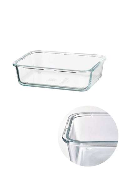 Wadah Kaca Untuk Oven Microwave Tempat Penyimpanan Makanan Wadah Makanan Kaca 1L IK365 Glass Food Co