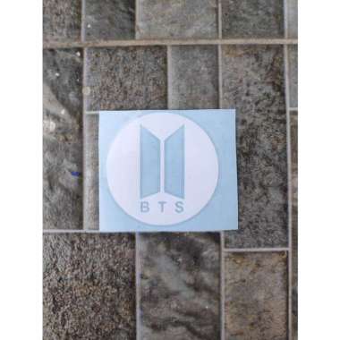 Cutting Stiker Logo BTS Band Korea Motor Spion Buku Helm Laptop HP Tas