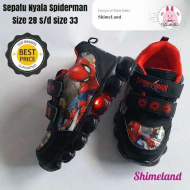 Jual Sepatu Spiderman Lampu Original Terbaru - Harga Promo Murah