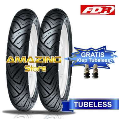 Paket FDR Sport XR Evo ukuran 110/80-14 & 140/70-14 Ban Motor Matic Tubeless [ Free Pentil Tubeless 
