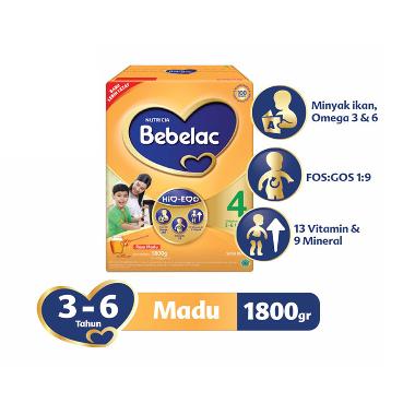 Promo Harga Bebelac 4 Susu Pertumbuhan Madu 1800 gr - Blibli