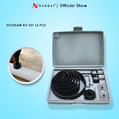 Holesaw Mata Bor Kayu Set 16 Pcs Nankai -