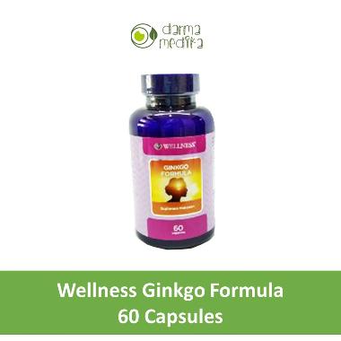 WELLNESS GINKGO GINKO GINGKO GINGO BILOBA FORMULA VITAMIN DAYA INGAT SARAF OTAK VERTIGO 60 KAPSUL