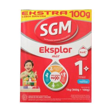 Promo Harga SGM Eksplor 1+ Susu Pertumbuhan Vanila 900 gr - Blibli
