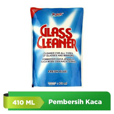 Yuri Fresh Fresh Blue Glass Cleaner Pembersih Kaca Pouch [410 mL]