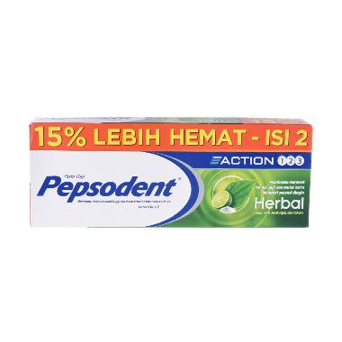 Jual Pepsodent Action 123 Herbal Toothpaste Value Pack [2 