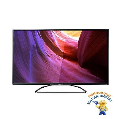 Philips 49PFA4300S/70 LED TV  Hitam [49 inch/ Khusus JABODETABEK] Black/Violet