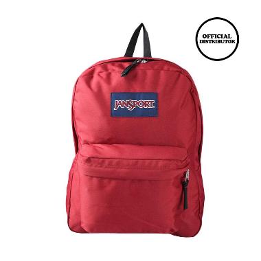 dark red jansport backpack