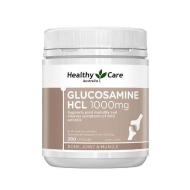 Healthy Care Glucosamine HCL 1000mg Suplemen [200 kapsul] Green Off White