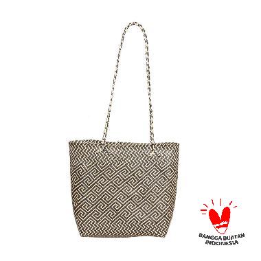 Borneo Craft TRS8 Tas Rotan Natural - Black
