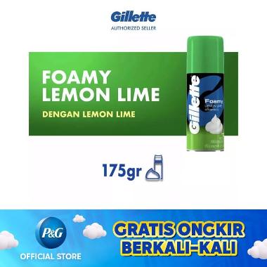 Gillette Shaving Foam Krim Alat Cukur Lemon Lime 175g Shaving Cream -