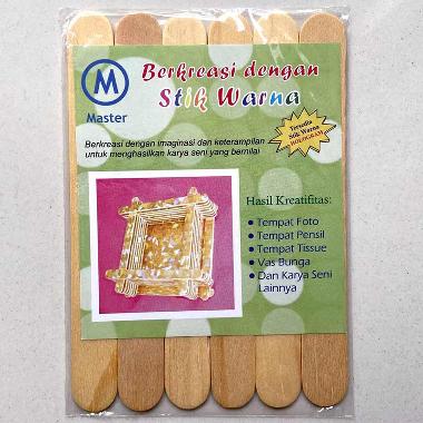 Master Craft Stick Kayu Polos [Jumbo] Multicolor