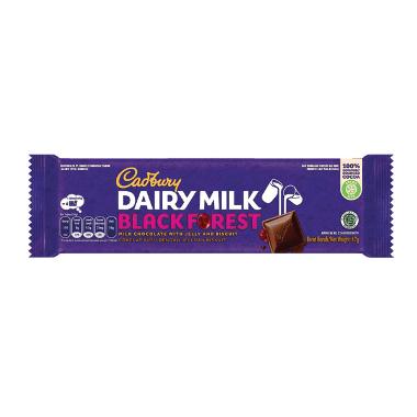 Promo Harga Cadbury Dairy Milk Black Forest 62 gr - Blibli