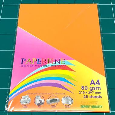 Jual Paperfine Kertas HVS Warna A4 Cyber - Orange [25