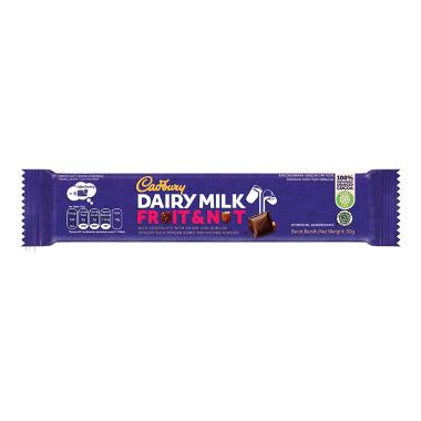 Promo Harga Cadbury Dairy Milk Fruit & Nut 30 gr - Blibli
