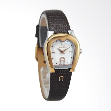 Aigner A24238A Ascoli Leather Jam Tangan Wanita - Dark Brown Rose Gold