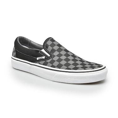 vans slip ons grey