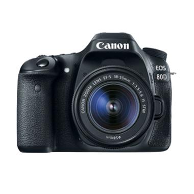 Canon EOS 80D Kit 18-55mm IS STM Wifi Kamera DSLR - Hitam