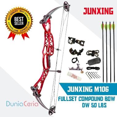 Junxing M106 Compound Bow Busur Panah Fullset Hitam