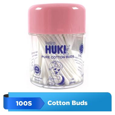 Huki CI0012 Standard POT Cotton Buds - Putih [100 Sticks]