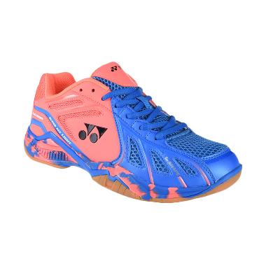 YONEX Men Super Ace Light Sepatu Badminton Pria - Blue Bright Peach