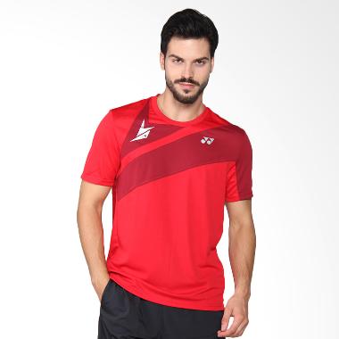Yonex Lin Dan Men Round NECK T-SHIRT Kaos Badminton - Ribbon Red (TRM10005LD2Z-RIBRED)