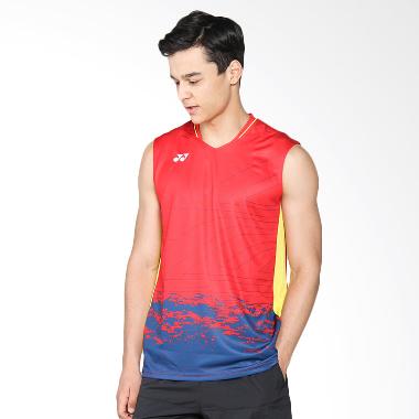 YONEX Lee Chong Wei Men V-Neck Tank ... Red (TVM10003CWEX-HRRDZZ)