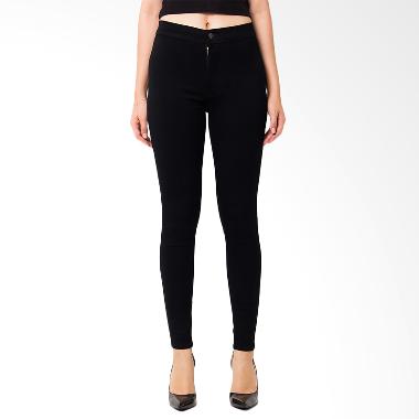 Nuber Petunia Jeans Ladies High Wa ... na Panjang Wanita - Black