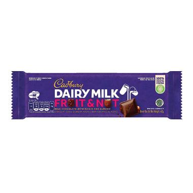 Promo Harga Cadbury Dairy Milk Fruit & Nut 62 gr - Blibli