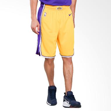 NIKE Men Basketball Los Angeles Lakers Swingmen Short Home Celana Basket Pria [866823-728]