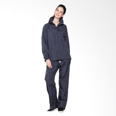 Zoleka Rainsuit Aquarest Stripes Jas Hujan Setelan Wanita - Navy