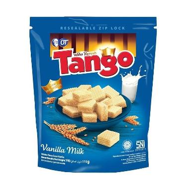 Promo Harga Tango Wafer Vanilla Milk 115 gr - Blibli