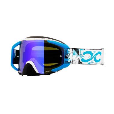 Xforce® Assassin XL Moto Cross Kacamata Goggle - White Blue