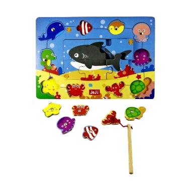JeJi Magnetic Fishing and Puzzle Mainan Anak