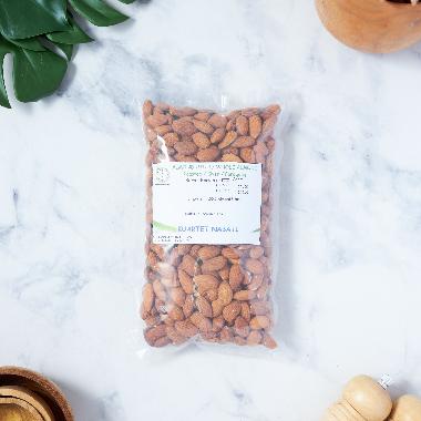 500gr Kuartet Nabati Roasted Almond Premium- Kacang Almond Kupas Panggang - Oven - Matang - Size Bes