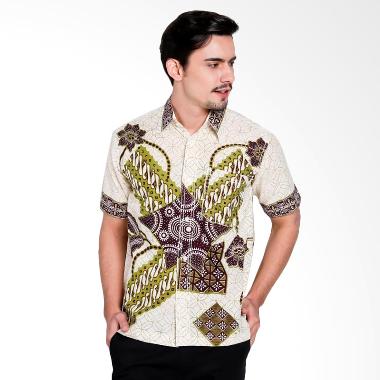 Seruni Batik Arlando Men Shirts Kemeja Pria - Green [BTKM 17-11-18]