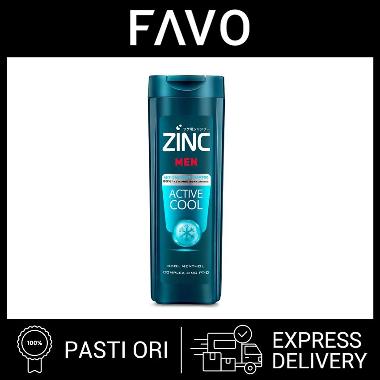 Sampo Zinc Men Active Cool Shampoo - 340 mL