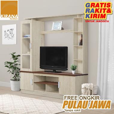 Kirana Buffet Brooklyn Lemari TV - Cream ( A ) Cream