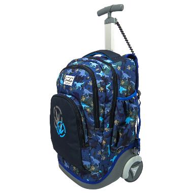 Stardust by Okiedog 88013 Dinosaur 2 In 1 Backpack And Trolley - Blue Blue Blue