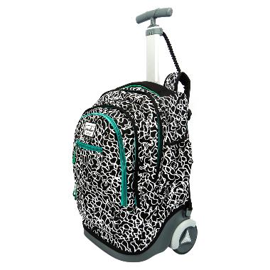 Stardust by Okiedog 88016 2In1 Backpack And Trolley Tas Sekolah Anak - Black White Waves Black Black