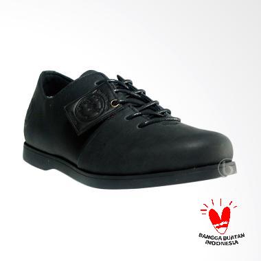 Bradley's Bradleys Houbis Kulit Boot Sepatu Pria - Hitam