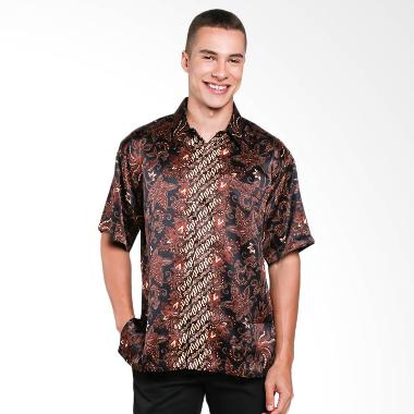 Blitique Aryan Kucewara Kemeja Batik Pria - Hitam