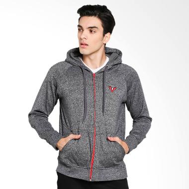 INVENTZO Sencillo Sweat Shirt Jaket Pria - Grey