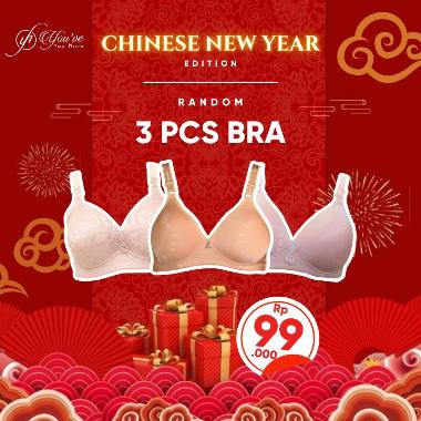 You've CNY Surprise Mystery Box Bra Pakaian Dalam Wanita [Get 3 Pcs]  36 Multicolor