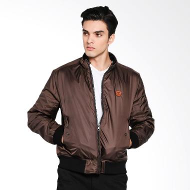 INVENTZO Alpha Series Sandstorm Bomber Jaket Motor Pria - Brown